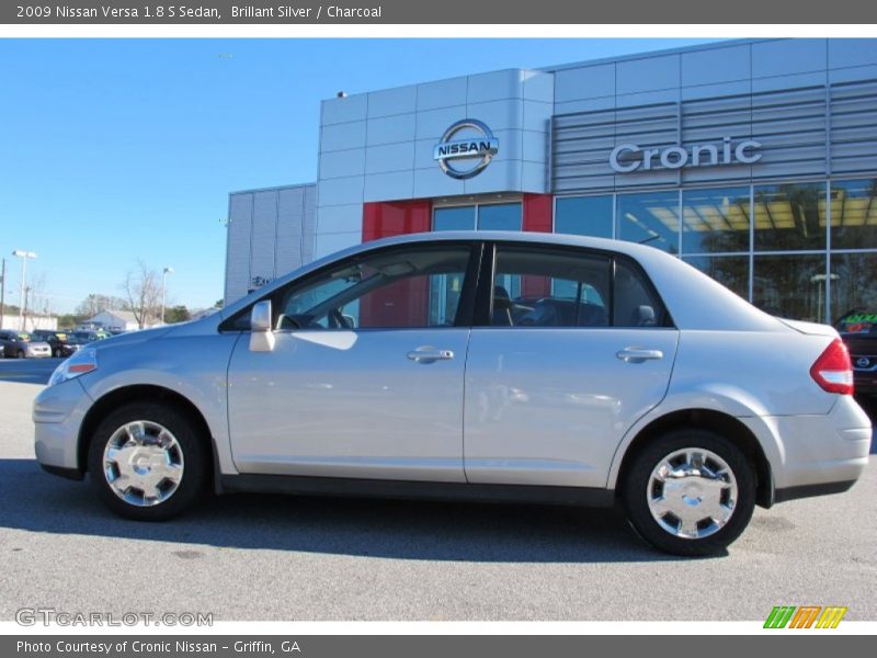 Brillant Silver / Charcoal 2009 Nissan Versa 1.8 S Sedan
