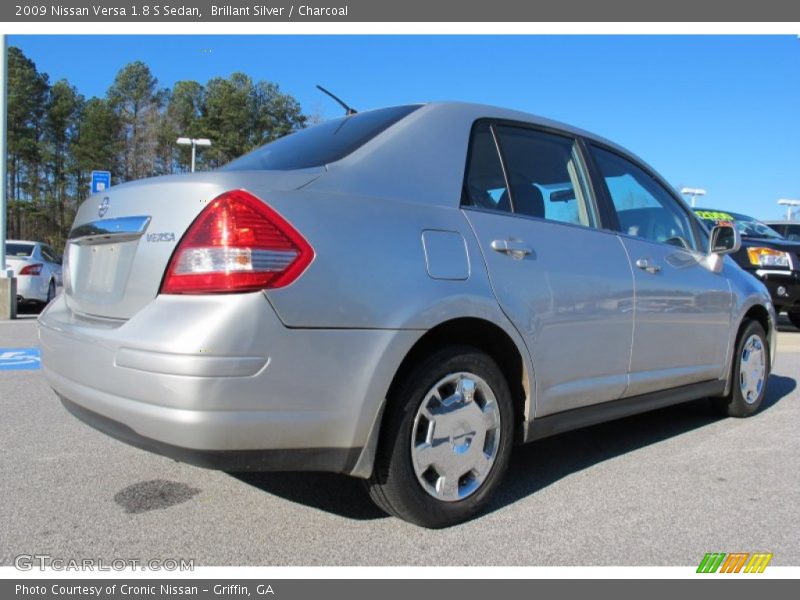Brillant Silver / Charcoal 2009 Nissan Versa 1.8 S Sedan