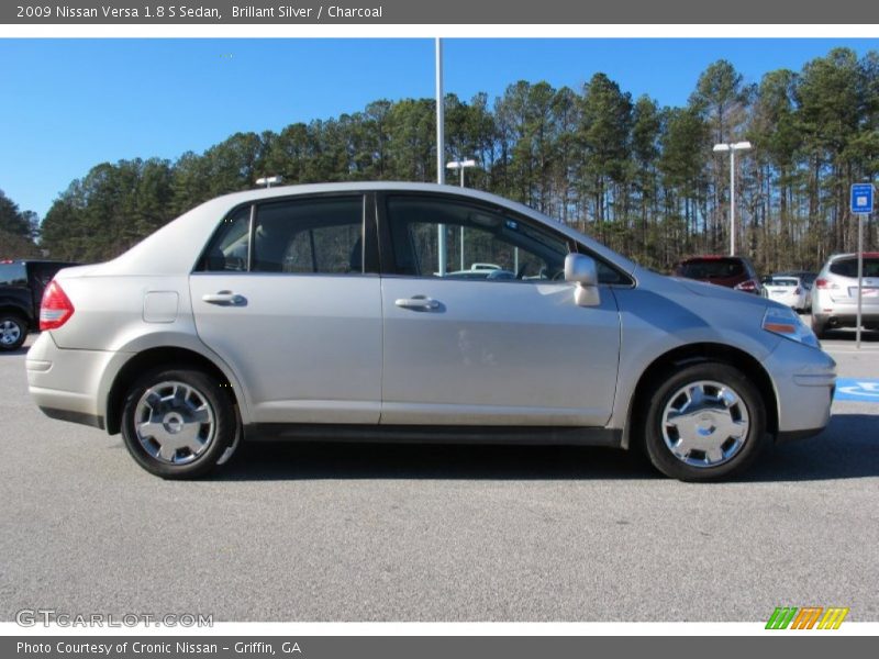 Brillant Silver / Charcoal 2009 Nissan Versa 1.8 S Sedan