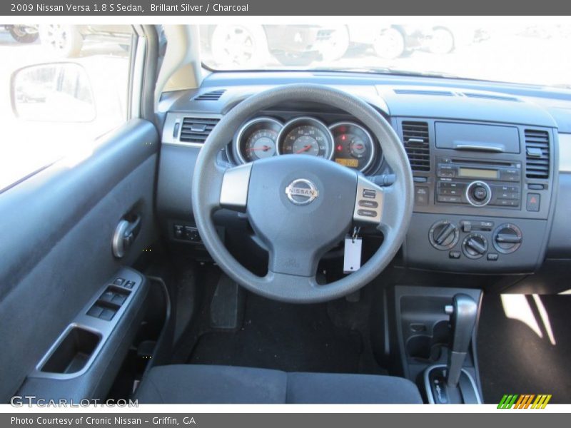 Brillant Silver / Charcoal 2009 Nissan Versa 1.8 S Sedan