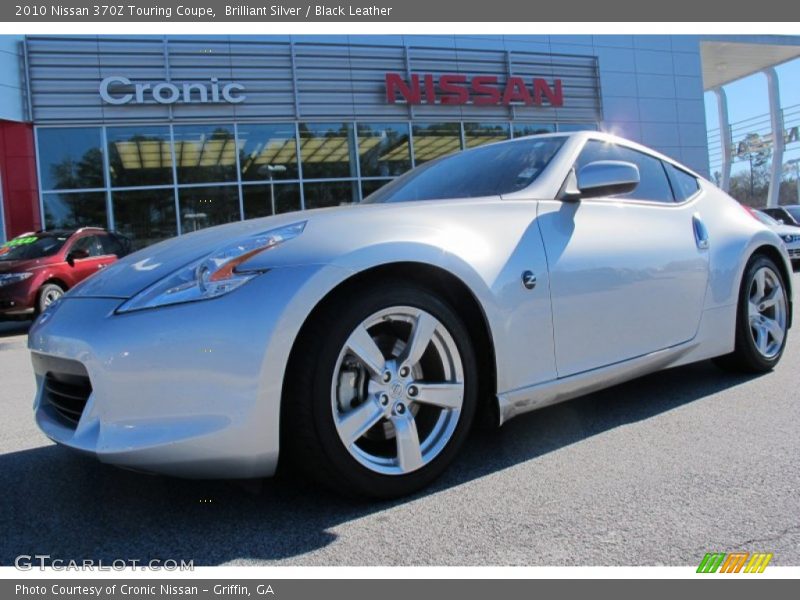Brilliant Silver / Black Leather 2010 Nissan 370Z Touring Coupe