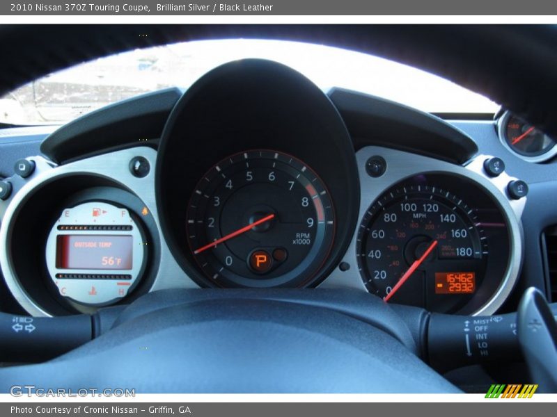 Brilliant Silver / Black Leather 2010 Nissan 370Z Touring Coupe