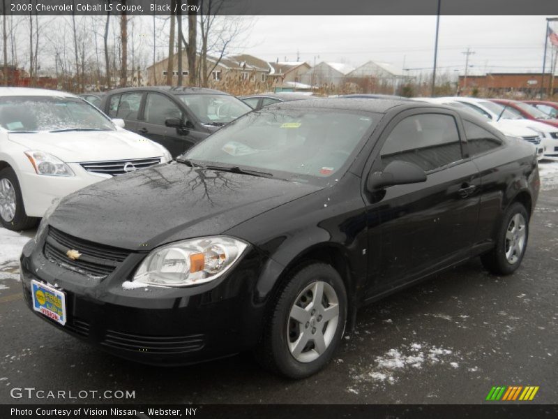 Black / Gray 2008 Chevrolet Cobalt LS Coupe