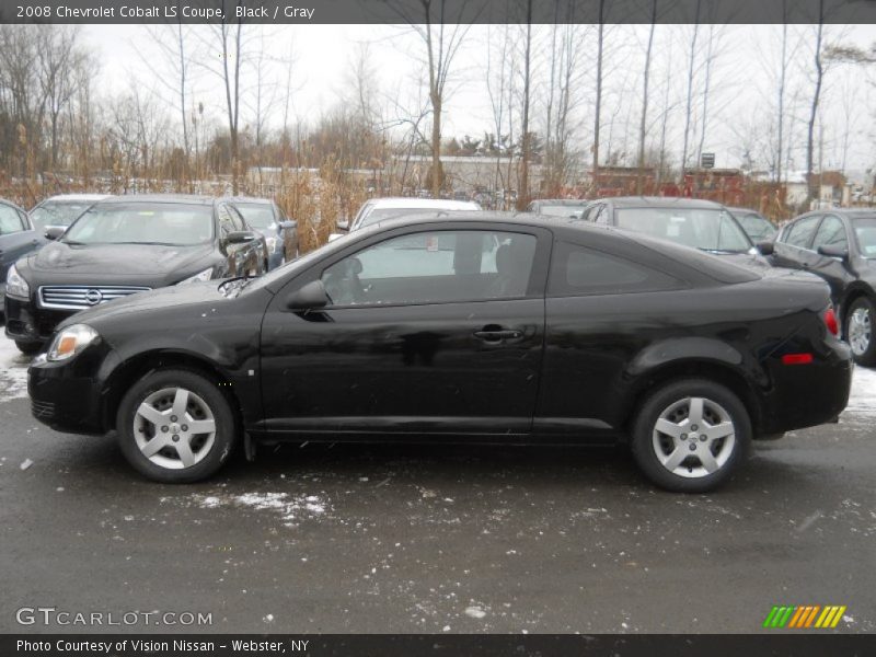 Black / Gray 2008 Chevrolet Cobalt LS Coupe