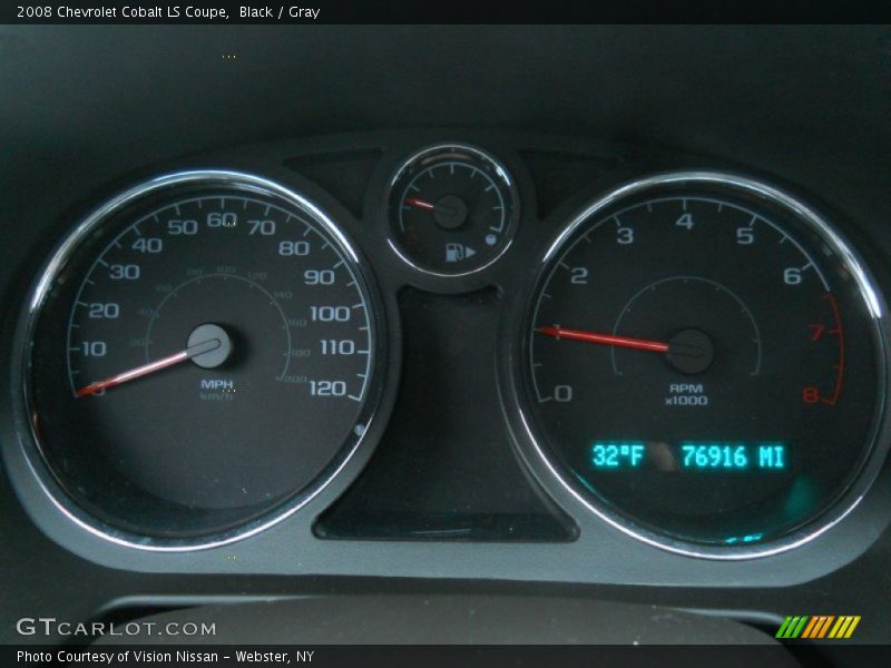 Black / Gray 2008 Chevrolet Cobalt LS Coupe
