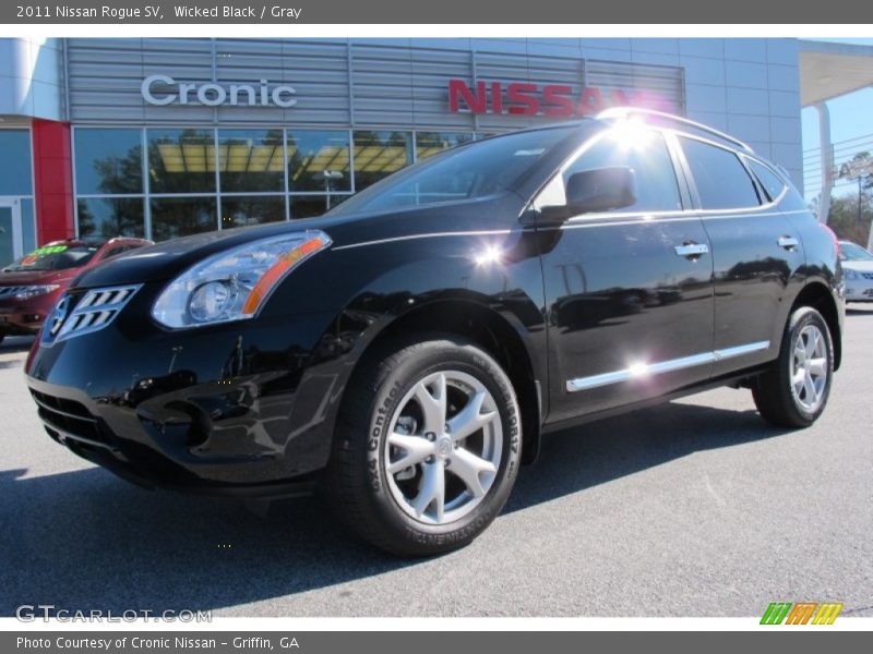 Wicked Black / Gray 2011 Nissan Rogue SV