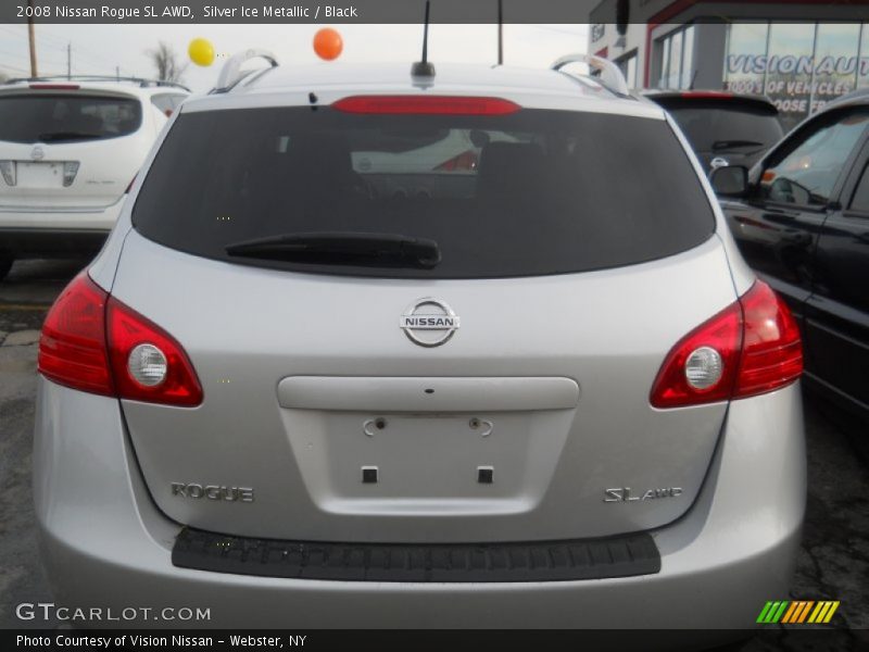 Silver Ice Metallic / Black 2008 Nissan Rogue SL AWD