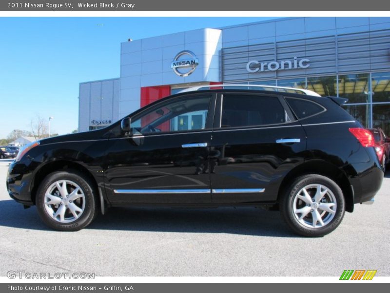 Wicked Black / Gray 2011 Nissan Rogue SV