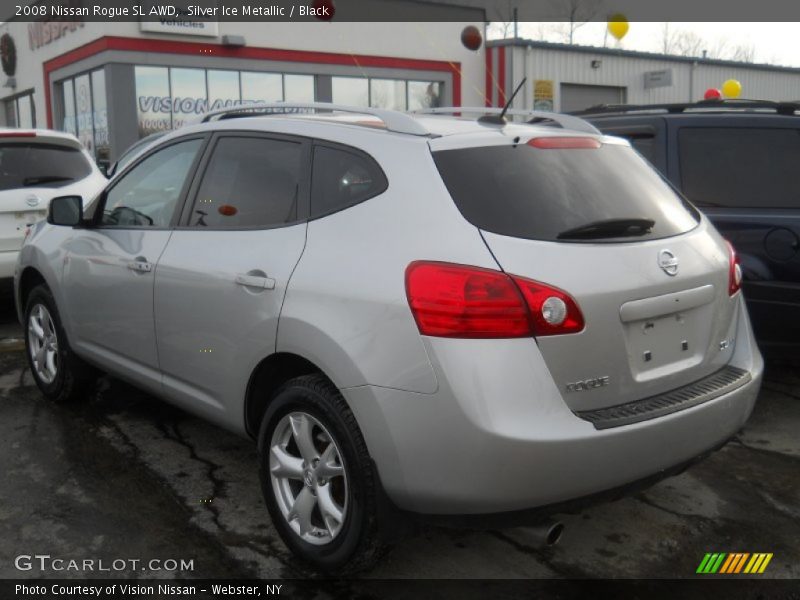 Silver Ice Metallic / Black 2008 Nissan Rogue SL AWD