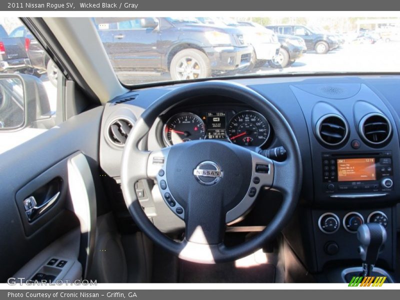 Wicked Black / Gray 2011 Nissan Rogue SV
