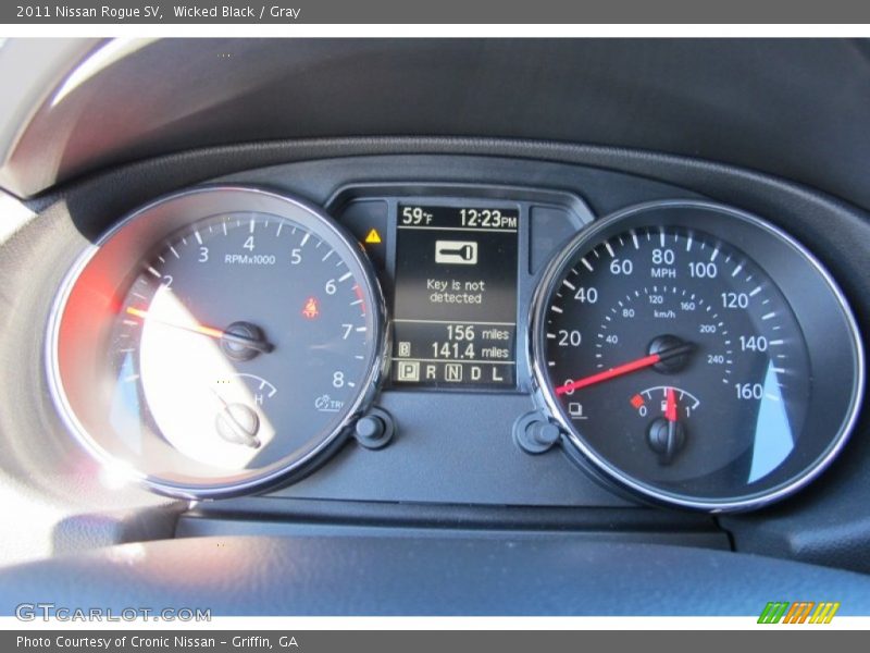 Wicked Black / Gray 2011 Nissan Rogue SV
