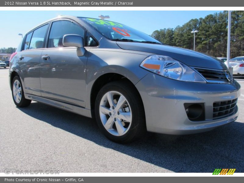 Magnetic Gray Metallic / Charcoal 2012 Nissan Versa 1.8 SL Hatchback