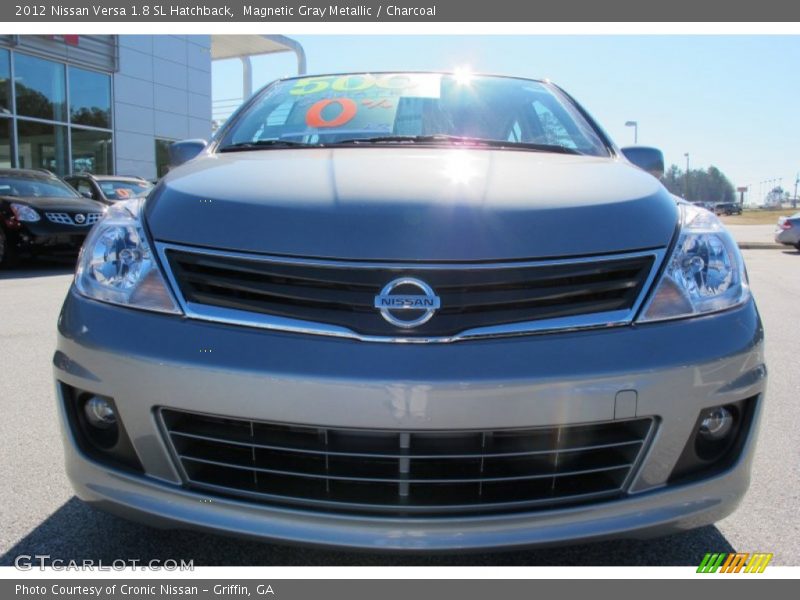 Magnetic Gray Metallic / Charcoal 2012 Nissan Versa 1.8 SL Hatchback
