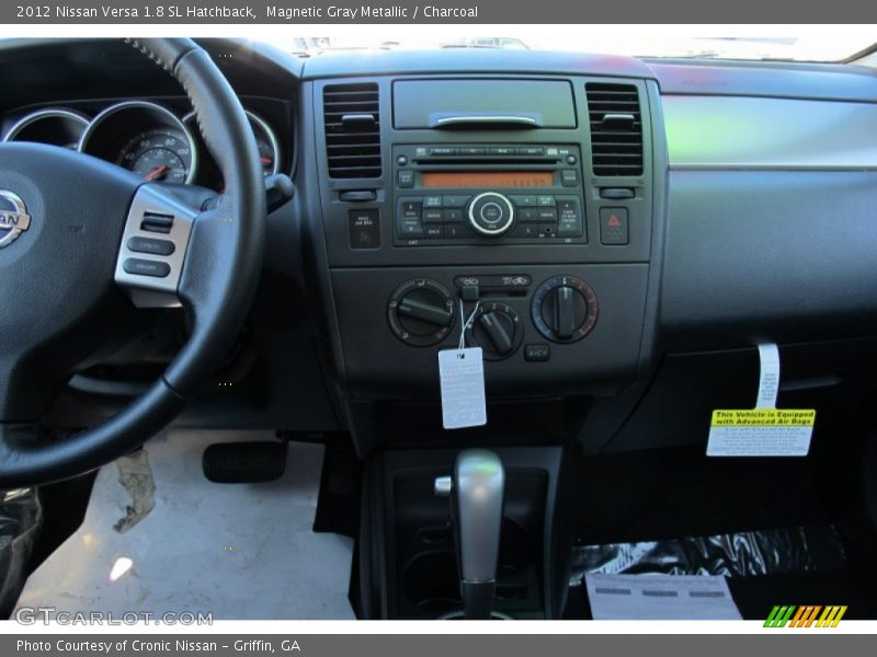 Magnetic Gray Metallic / Charcoal 2012 Nissan Versa 1.8 SL Hatchback