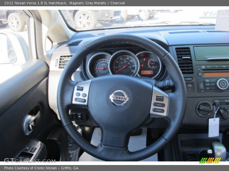 Magnetic Gray Metallic / Charcoal 2012 Nissan Versa 1.8 SL Hatchback