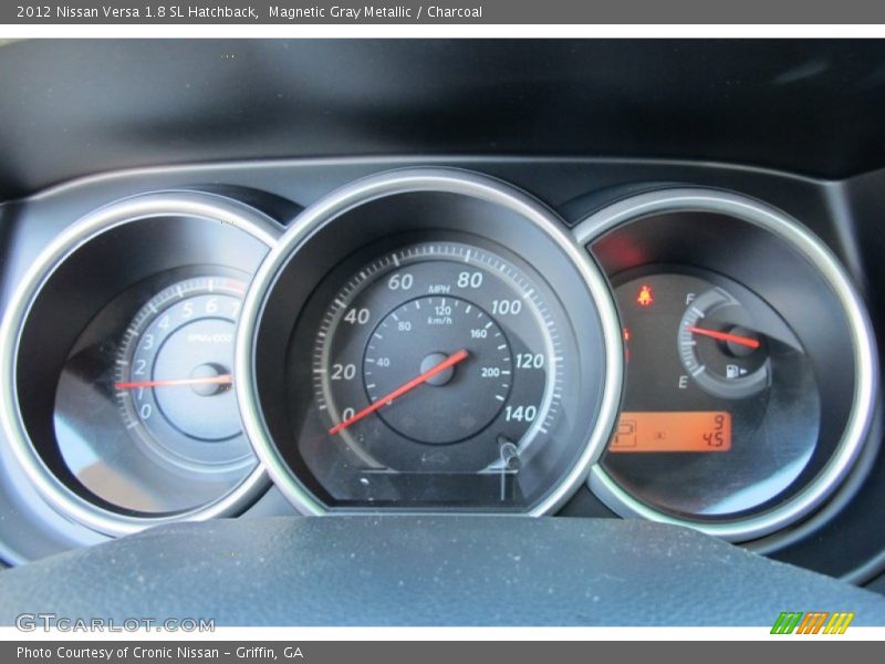 Magnetic Gray Metallic / Charcoal 2012 Nissan Versa 1.8 SL Hatchback
