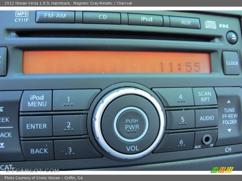 Magnetic Gray Metallic / Charcoal 2012 Nissan Versa 1.8 SL Hatchback