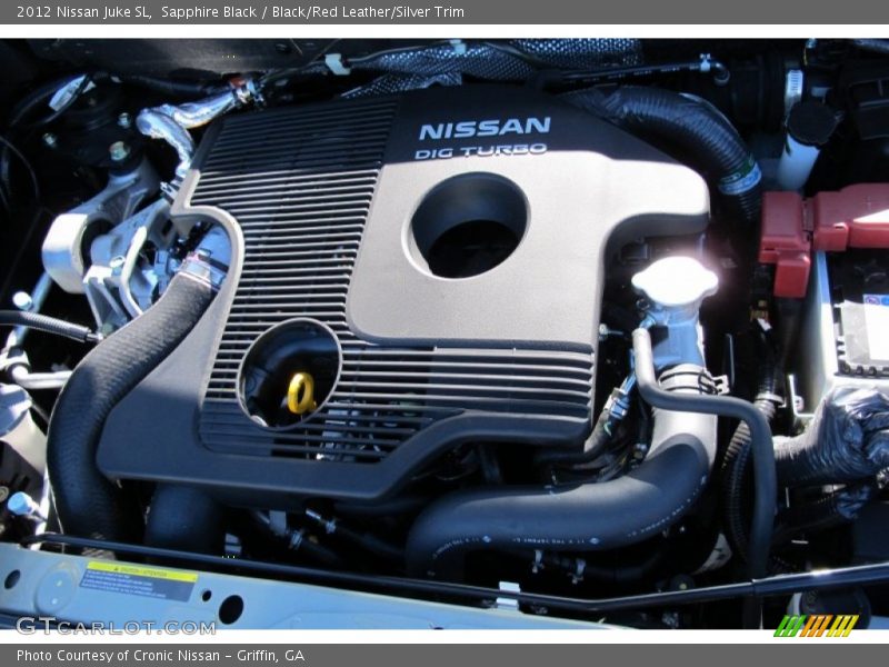 Sapphire Black / Black/Red Leather/Silver Trim 2012 Nissan Juke SL