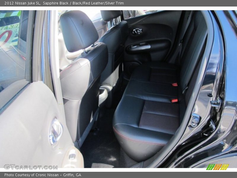 Sapphire Black / Black/Red Leather/Silver Trim 2012 Nissan Juke SL