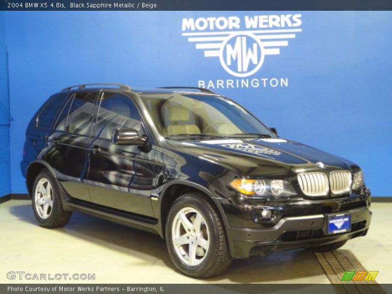 Black Sapphire Metallic / Beige 2004 BMW X5 4.8is