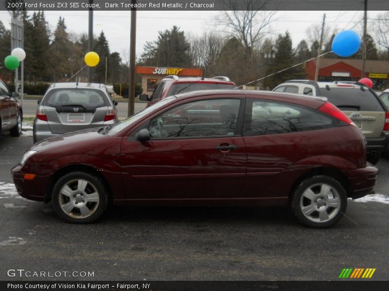 Dark Toreador Red Metallic / Charcoal 2007 Ford Focus ZX3 SES Coupe