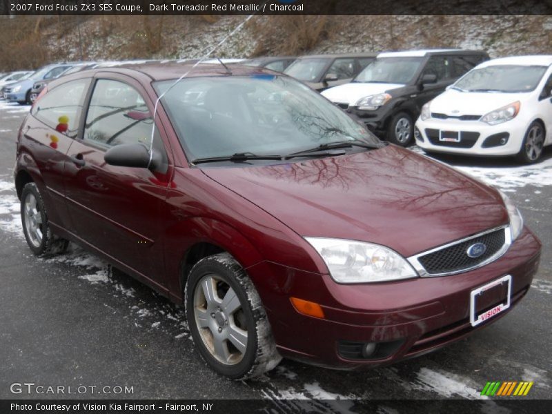 Dark Toreador Red Metallic / Charcoal 2007 Ford Focus ZX3 SES Coupe