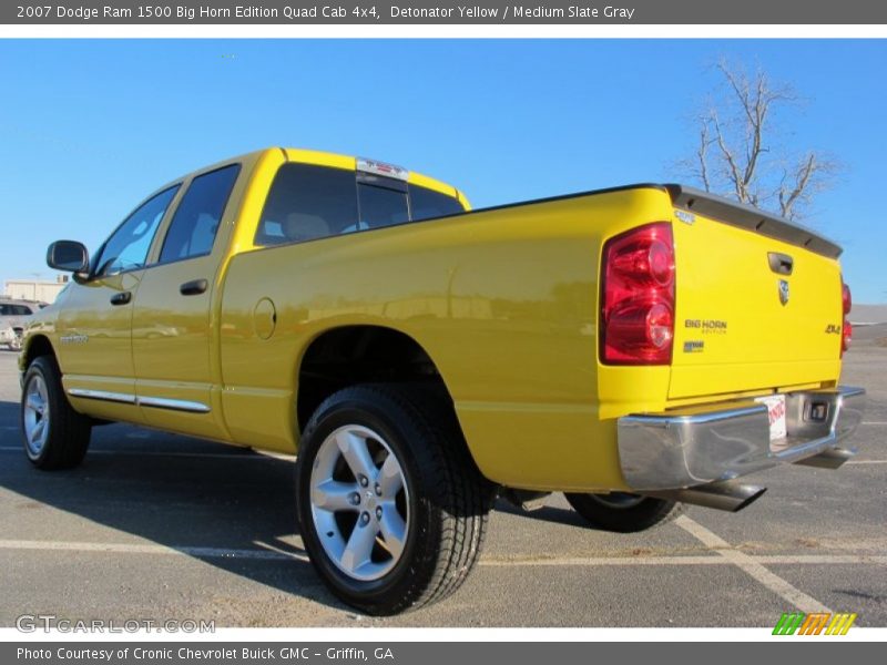Detonator Yellow / Medium Slate Gray 2007 Dodge Ram 1500 Big Horn Edition Quad Cab 4x4