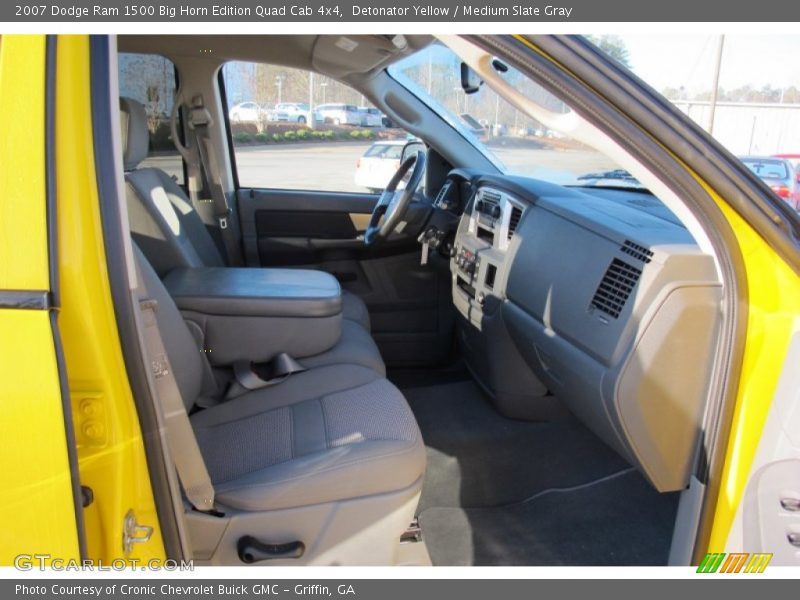 Detonator Yellow / Medium Slate Gray 2007 Dodge Ram 1500 Big Horn Edition Quad Cab 4x4