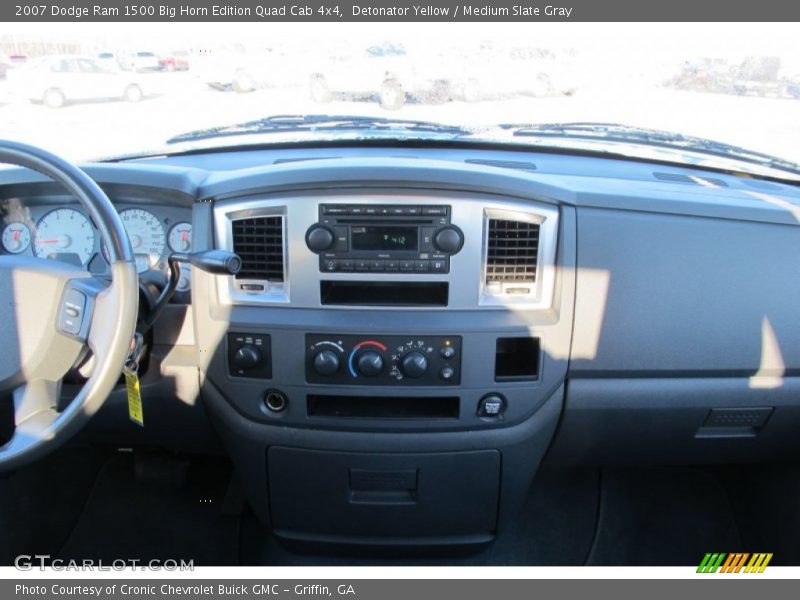 Detonator Yellow / Medium Slate Gray 2007 Dodge Ram 1500 Big Horn Edition Quad Cab 4x4