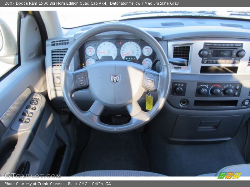 Detonator Yellow / Medium Slate Gray 2007 Dodge Ram 1500 Big Horn Edition Quad Cab 4x4