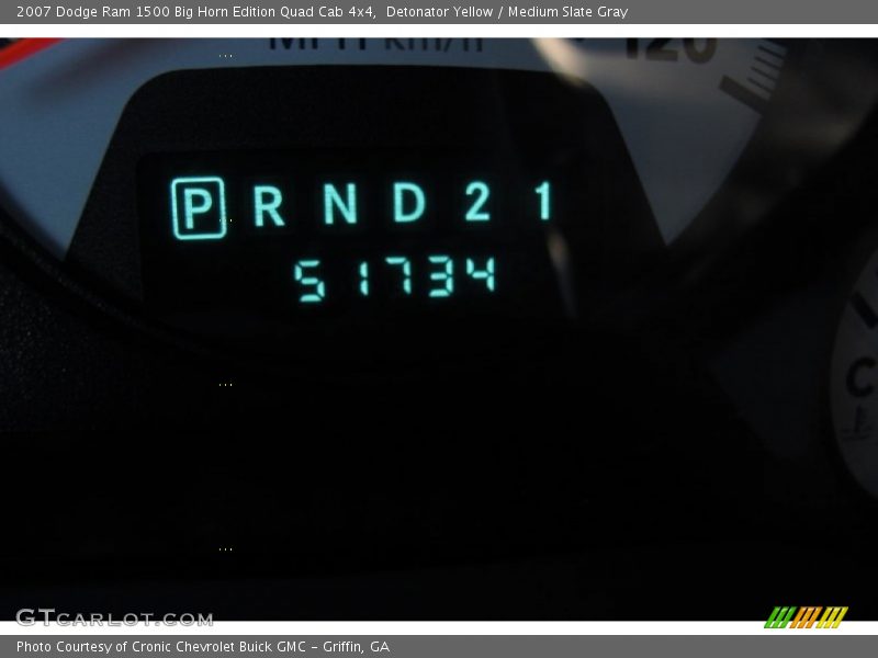 Detonator Yellow / Medium Slate Gray 2007 Dodge Ram 1500 Big Horn Edition Quad Cab 4x4