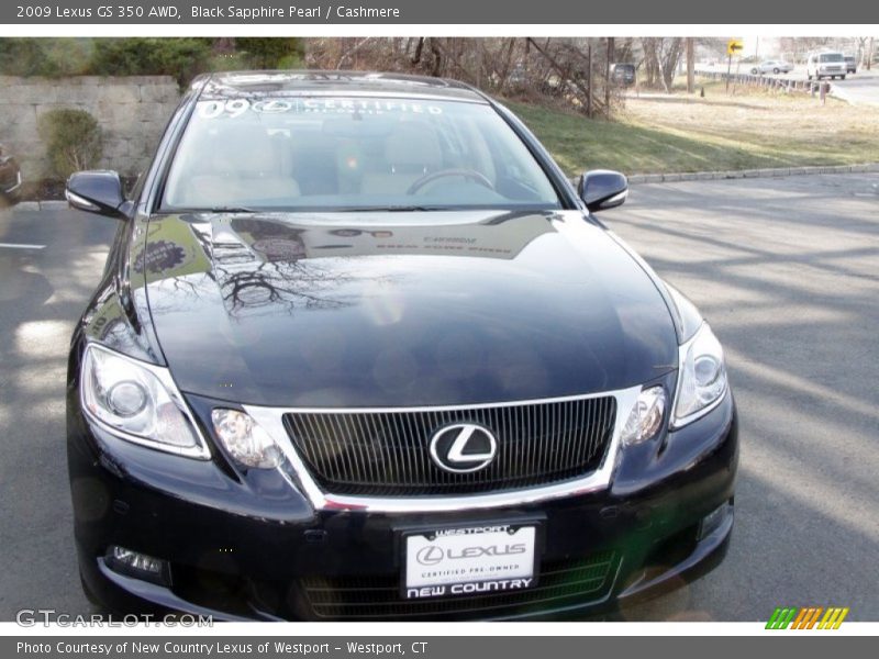 Black Sapphire Pearl / Cashmere 2009 Lexus GS 350 AWD