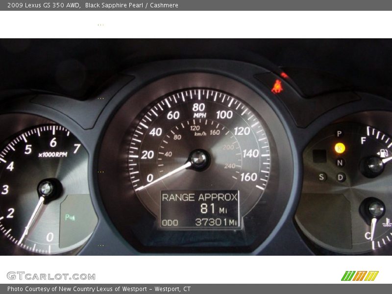 Black Sapphire Pearl / Cashmere 2009 Lexus GS 350 AWD