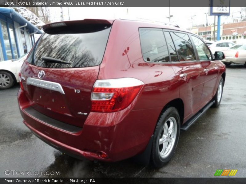 Salsa Red Pearl / Ash Gray 2008 Toyota Highlander Limited 4WD