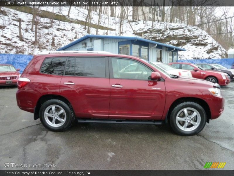 Salsa Red Pearl / Ash Gray 2008 Toyota Highlander Limited 4WD