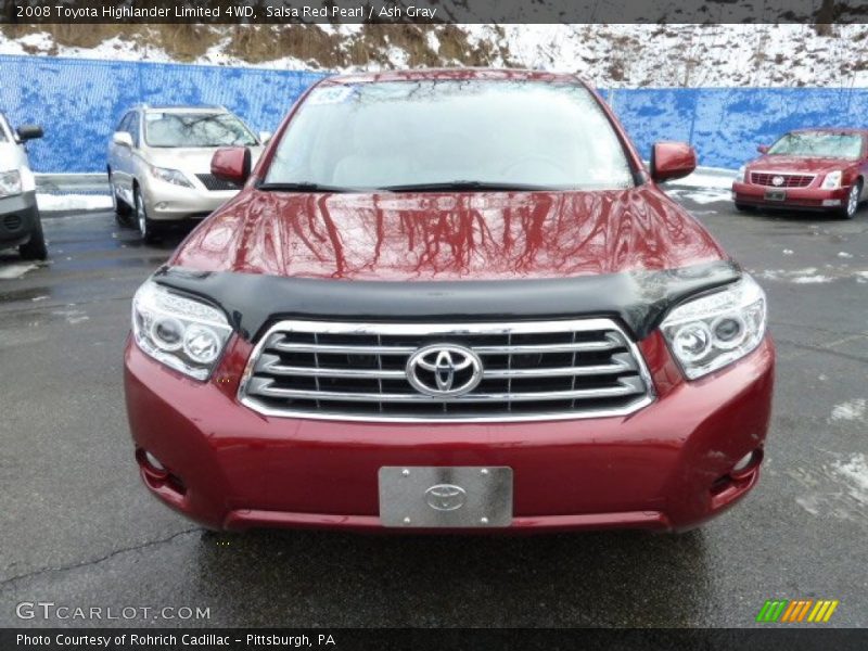 Salsa Red Pearl / Ash Gray 2008 Toyota Highlander Limited 4WD