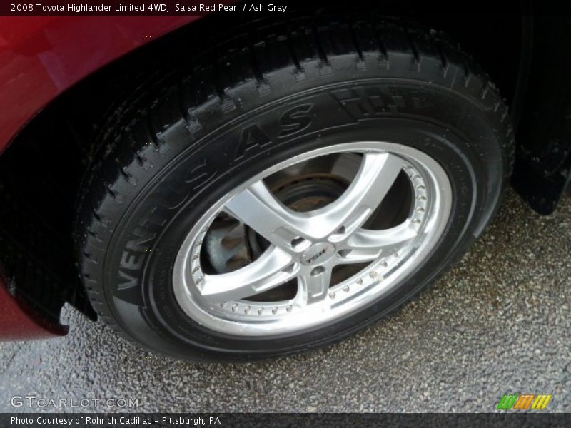Salsa Red Pearl / Ash Gray 2008 Toyota Highlander Limited 4WD
