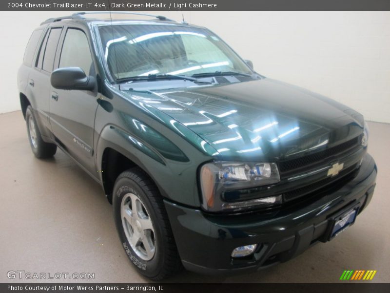 Dark Green Metallic / Light Cashmere 2004 Chevrolet TrailBlazer LT 4x4