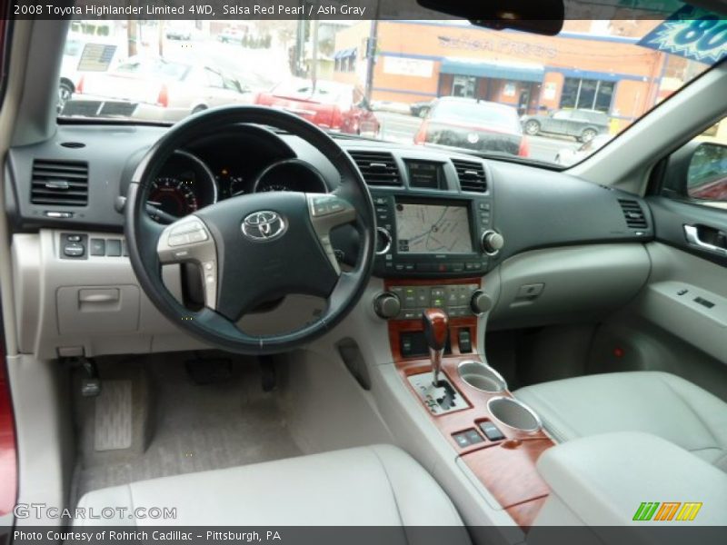 Salsa Red Pearl / Ash Gray 2008 Toyota Highlander Limited 4WD