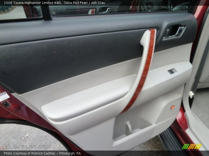 Salsa Red Pearl / Ash Gray 2008 Toyota Highlander Limited 4WD