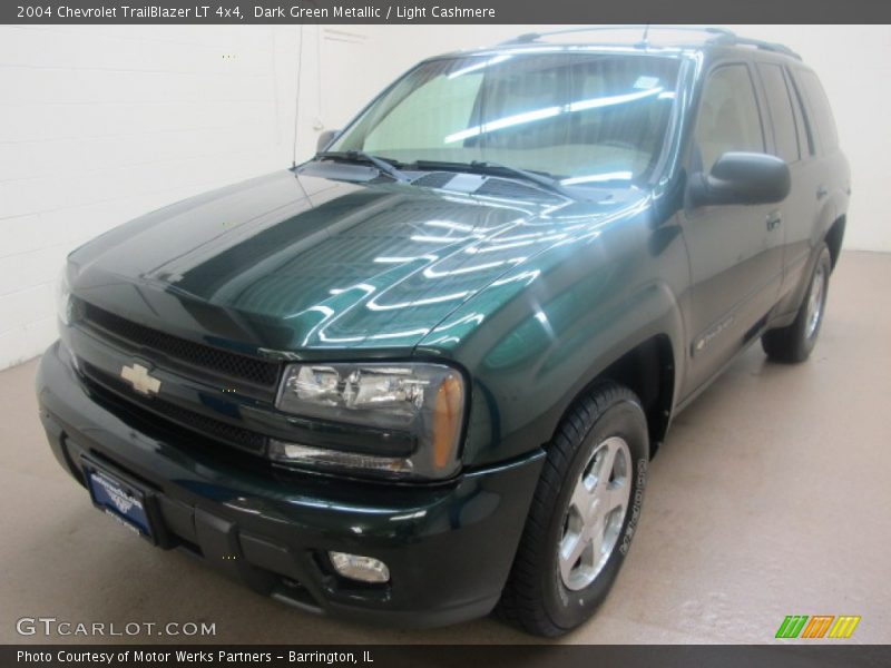 Dark Green Metallic / Light Cashmere 2004 Chevrolet TrailBlazer LT 4x4