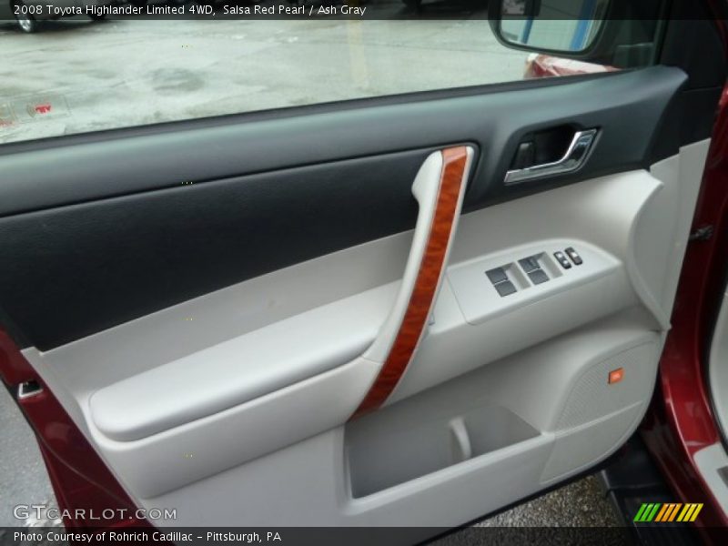 Salsa Red Pearl / Ash Gray 2008 Toyota Highlander Limited 4WD