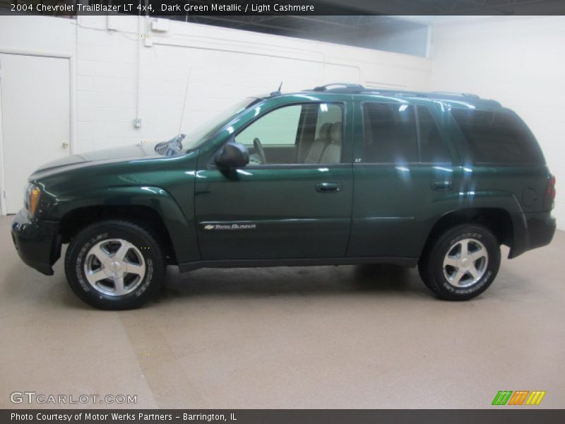 Dark Green Metallic / Light Cashmere 2004 Chevrolet TrailBlazer LT 4x4
