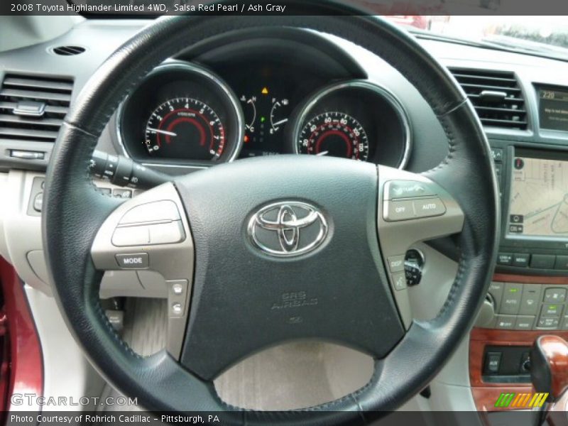 Salsa Red Pearl / Ash Gray 2008 Toyota Highlander Limited 4WD