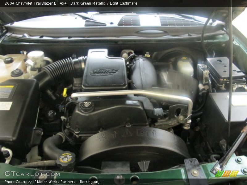 Dark Green Metallic / Light Cashmere 2004 Chevrolet TrailBlazer LT 4x4