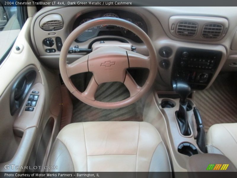 Dark Green Metallic / Light Cashmere 2004 Chevrolet TrailBlazer LT 4x4