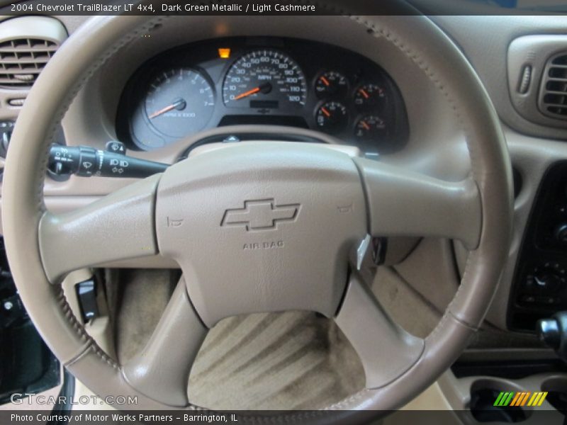 Dark Green Metallic / Light Cashmere 2004 Chevrolet TrailBlazer LT 4x4