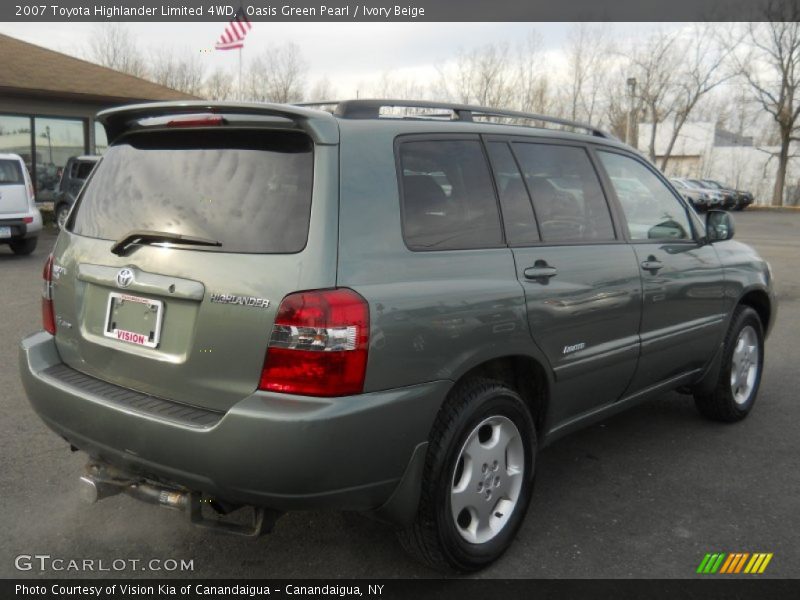 Oasis Green Pearl / Ivory Beige 2007 Toyota Highlander Limited 4WD