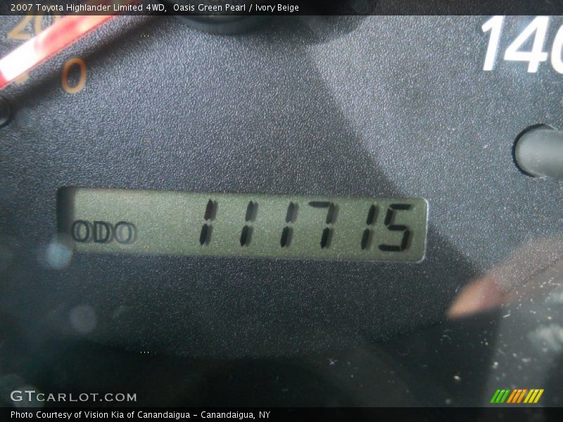 Oasis Green Pearl / Ivory Beige 2007 Toyota Highlander Limited 4WD