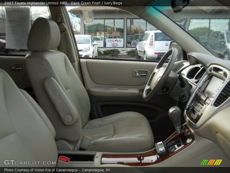 Oasis Green Pearl / Ivory Beige 2007 Toyota Highlander Limited 4WD